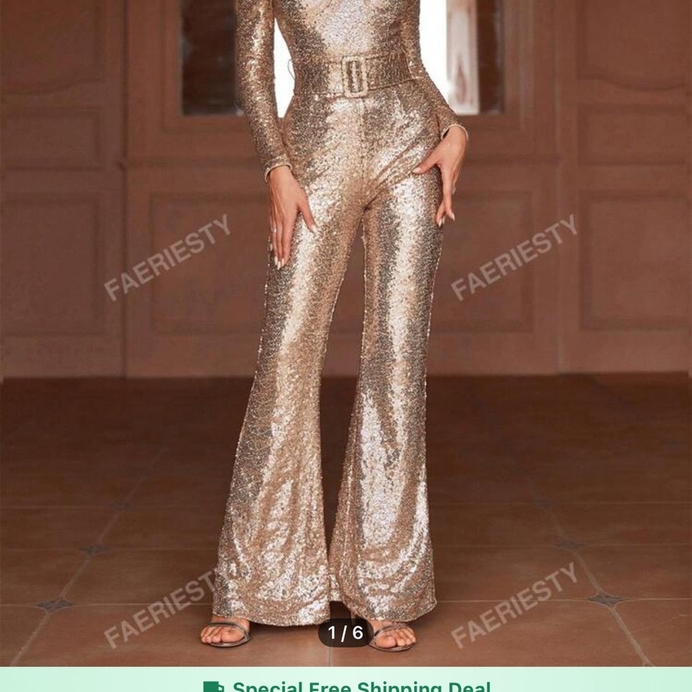 Gold Sequin Jumpsuit